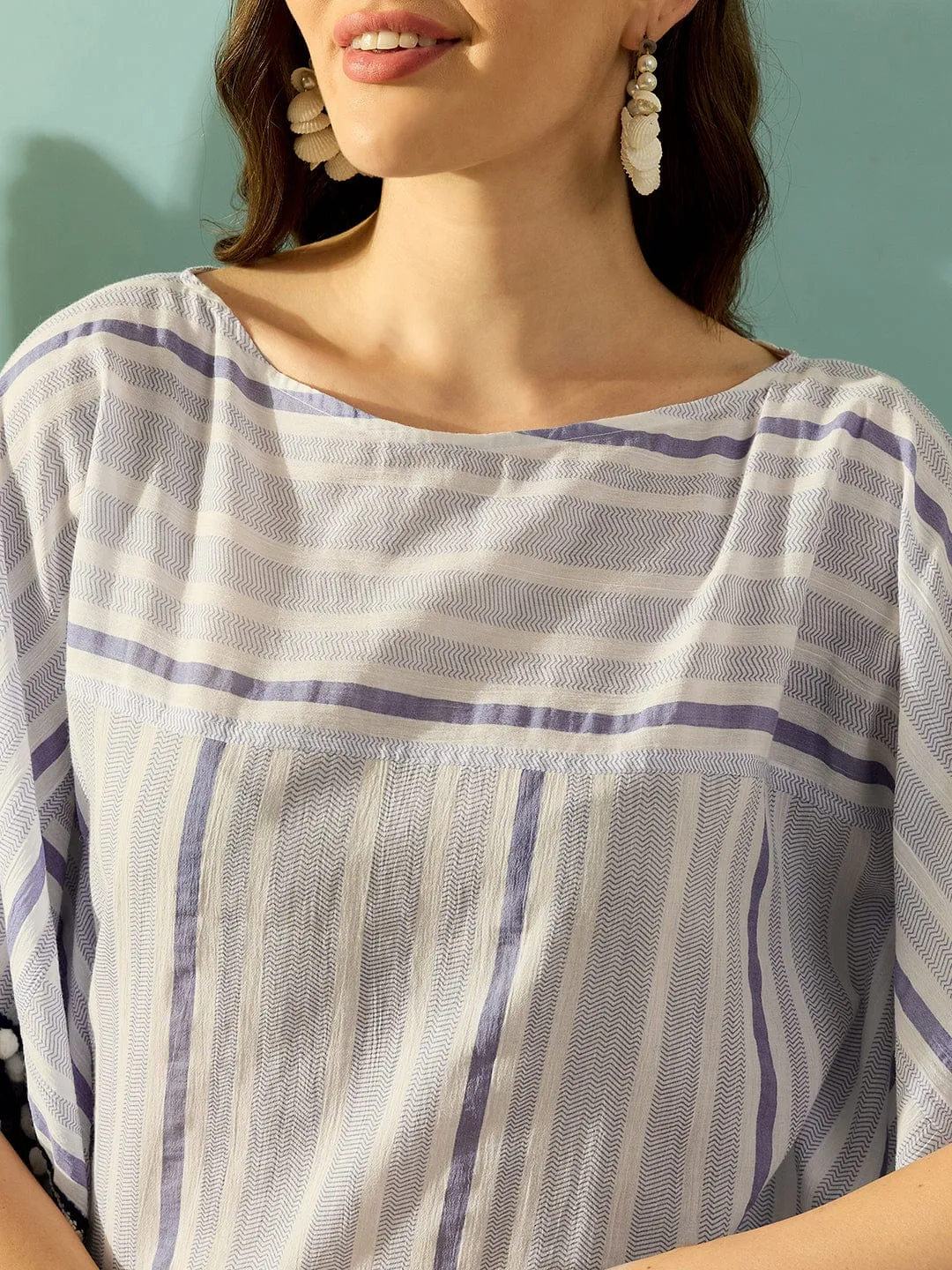 Seaside Chic Striped Cotton Coverup