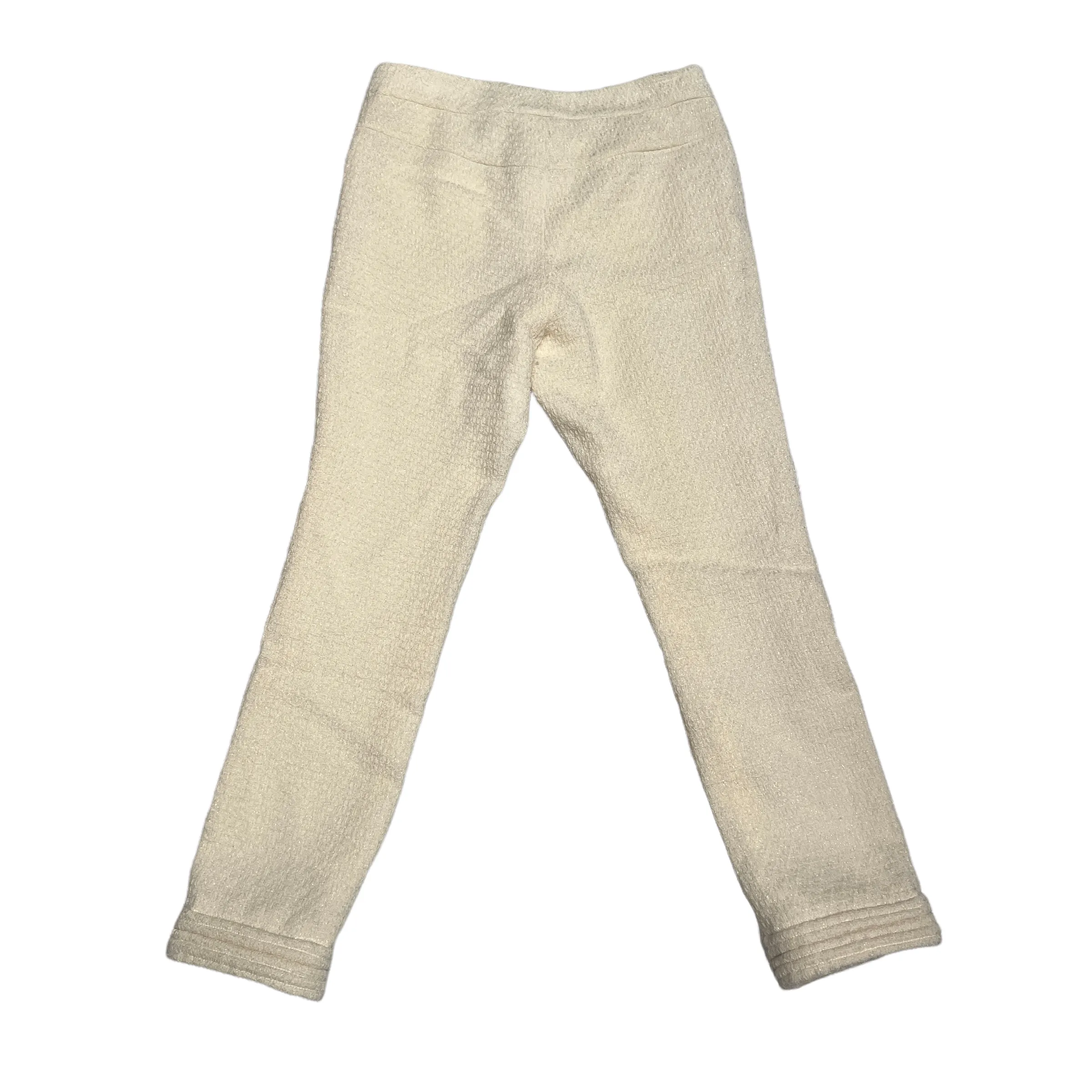 Shimmery Beige Tweed Pants - XS