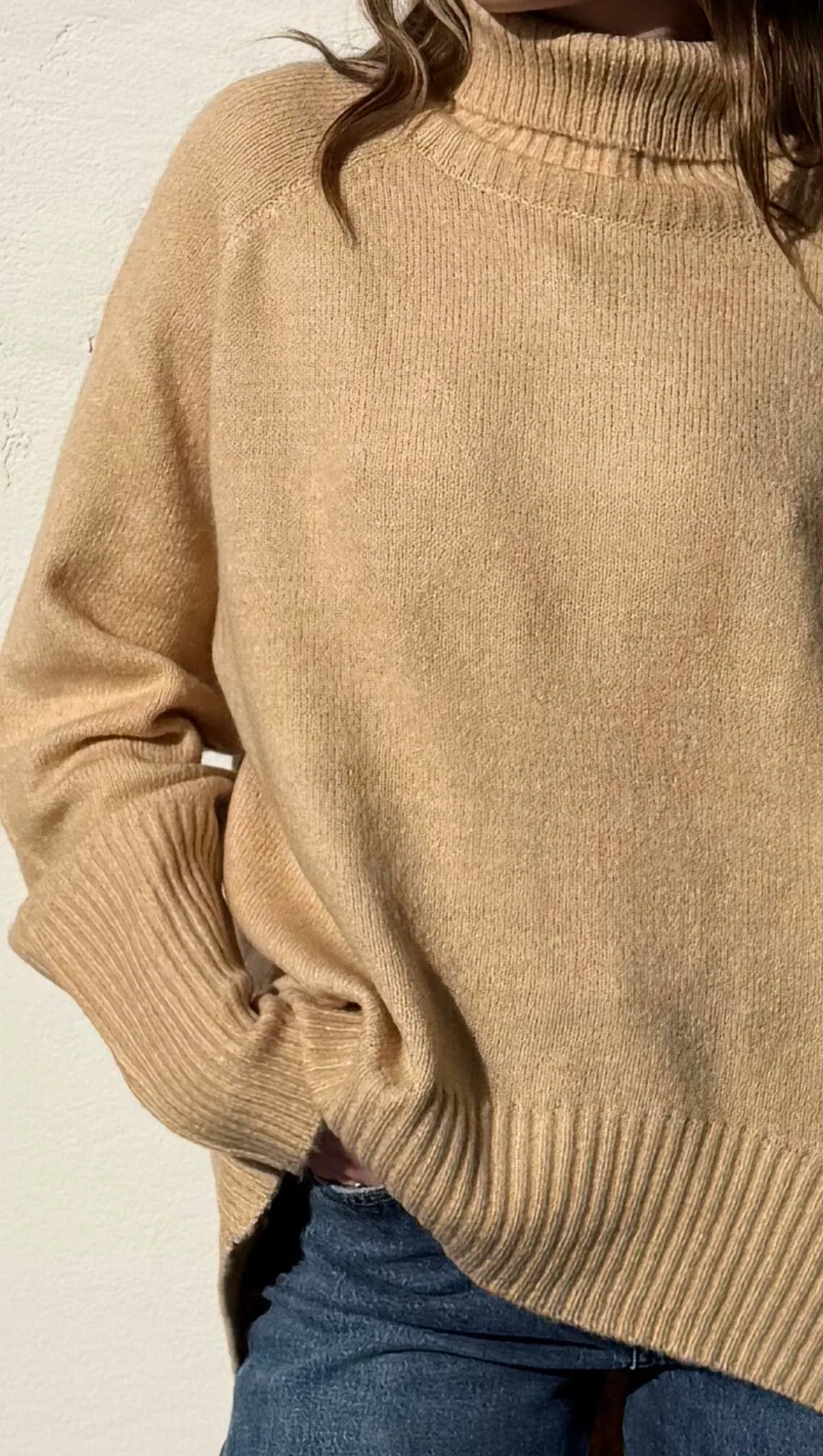 Soleil Turtleneck Sweater - Taupe