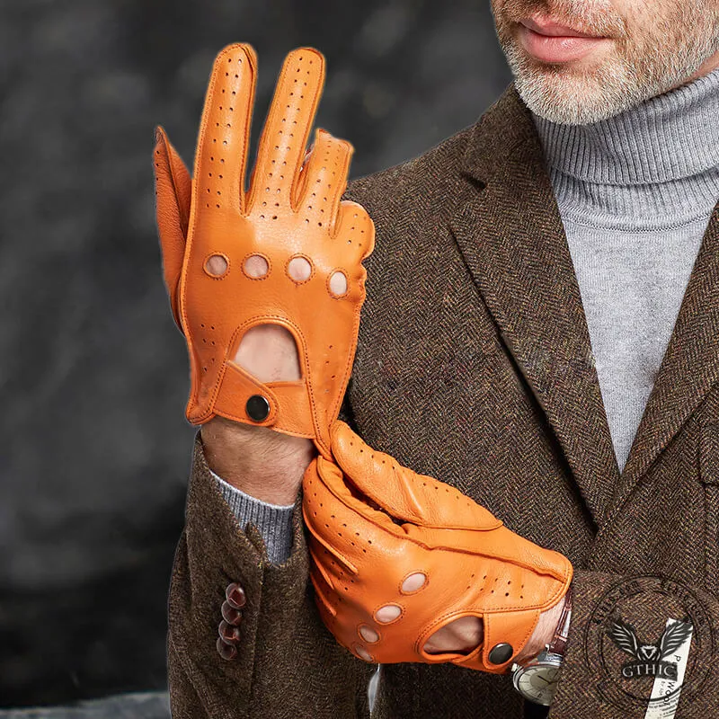 Sports Breathable Men's Leather Gloves