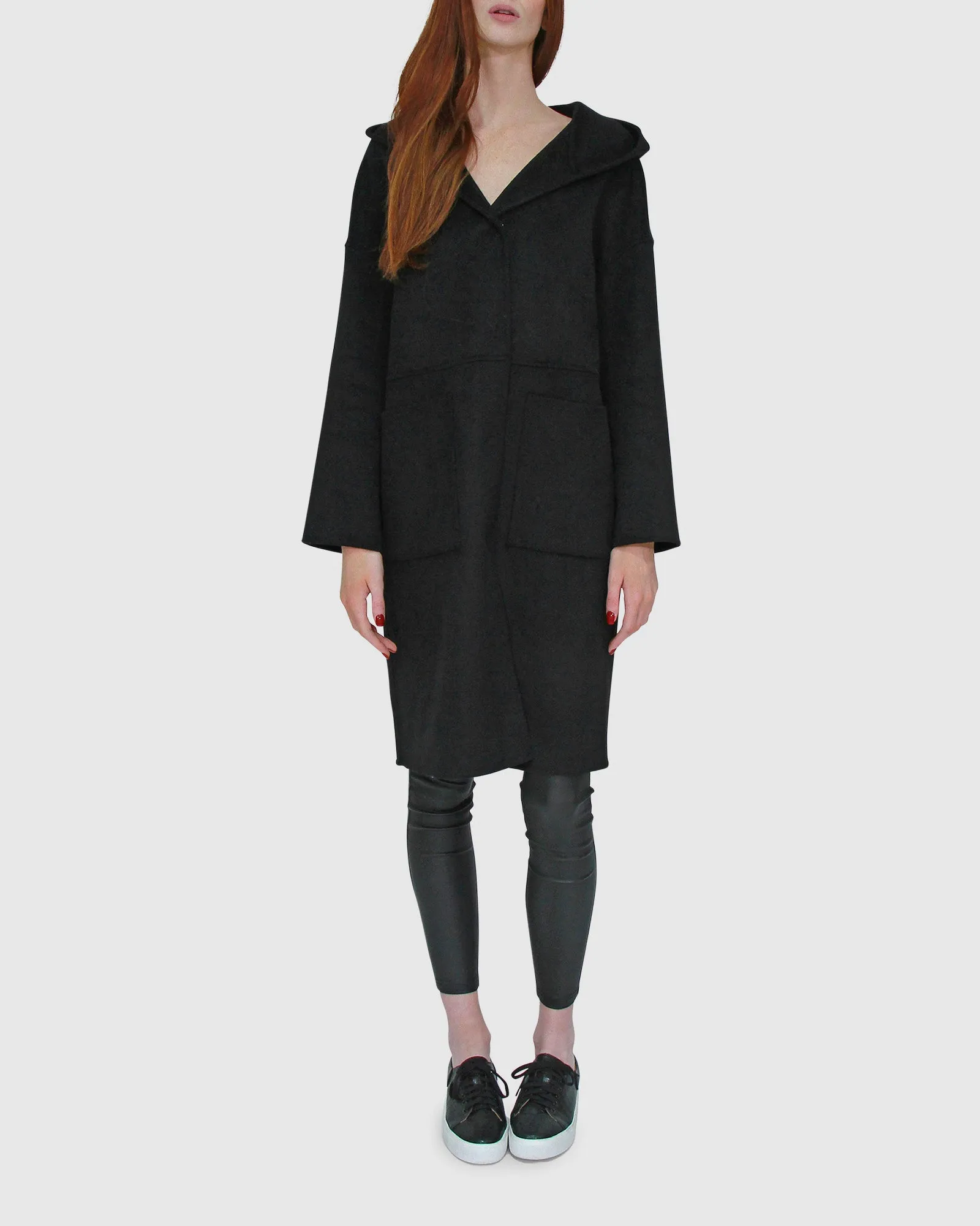 Sunday Morning Hooded Coat - Black