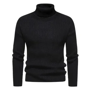 Turtleneck Solid Color Sweater