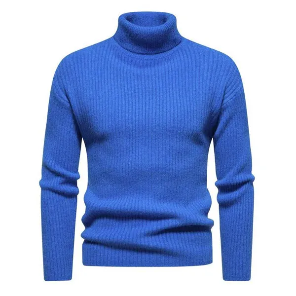 Turtleneck Solid Color Sweater