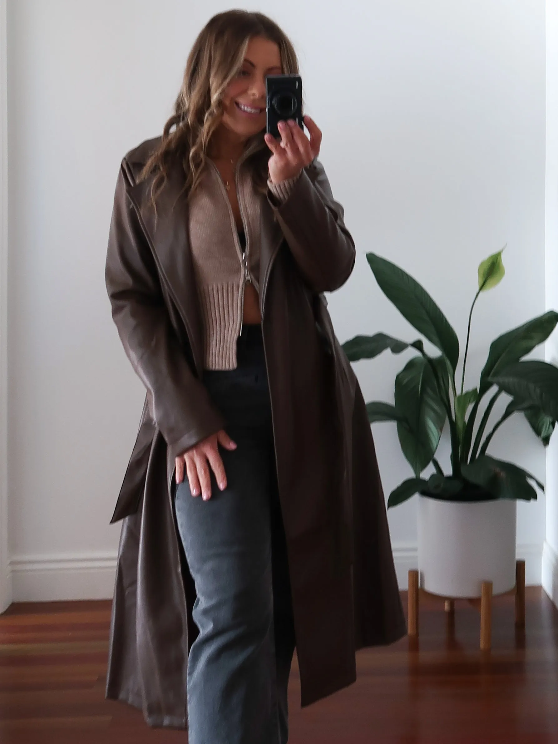 Tyra Trench Coat - Chocolate