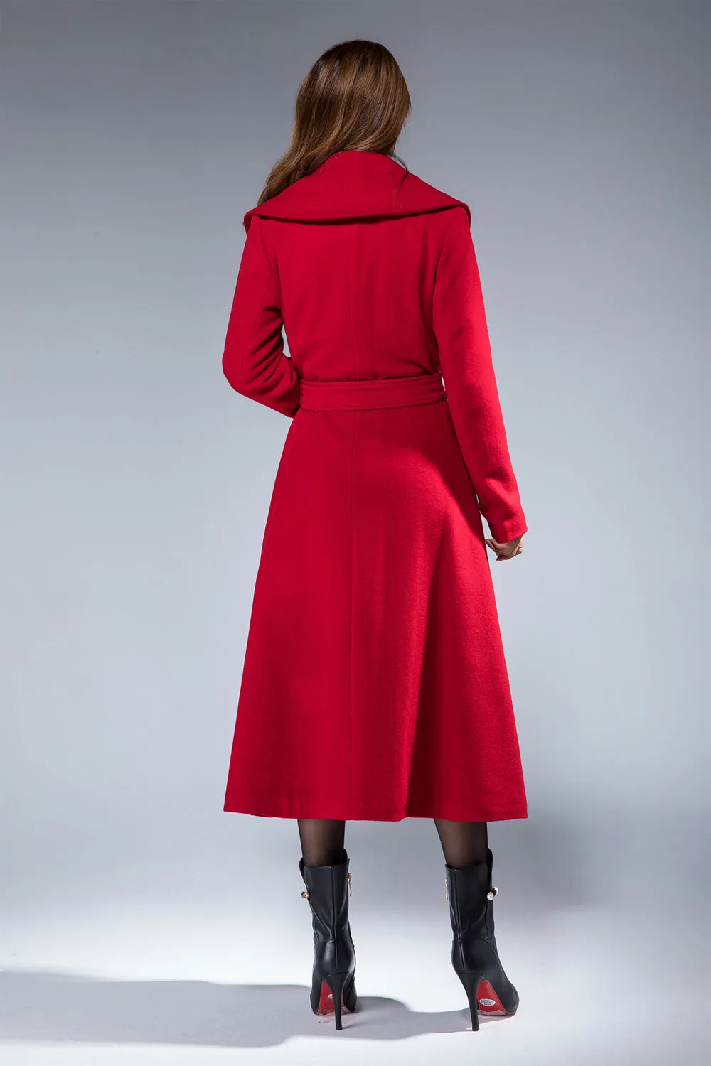 warm winter coat, red coat 1859#