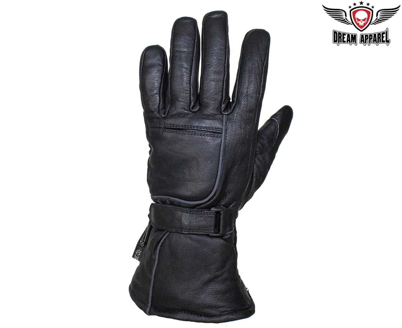 Waterproof Reflective Nappa Leather Riding Gloves