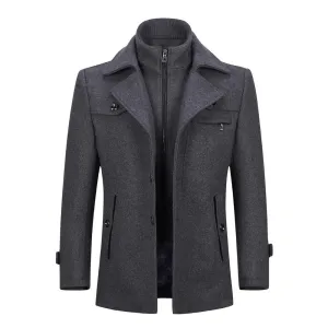 West Louis™ Double Collar Single Breasted Coat