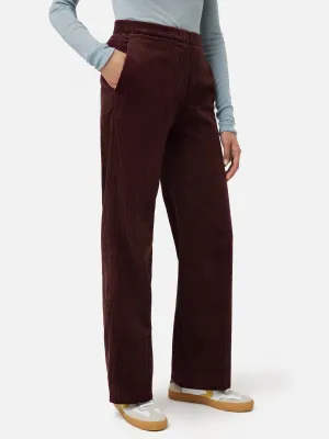 Wide Leg Jumbo Cord Trouser | Purple