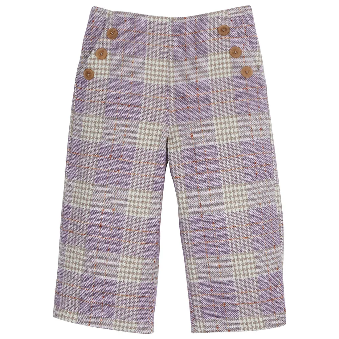 Wide Leg Pants - Lilac Tweed