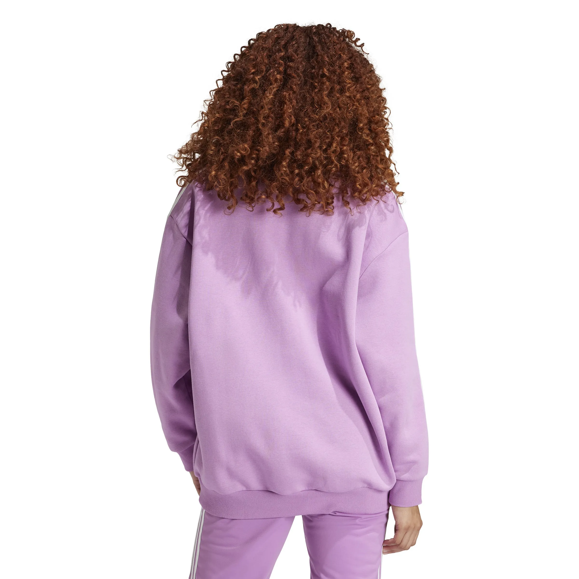 Women's Adidas Essentials 3-Stripes Oversized Fleece Sweatshirt