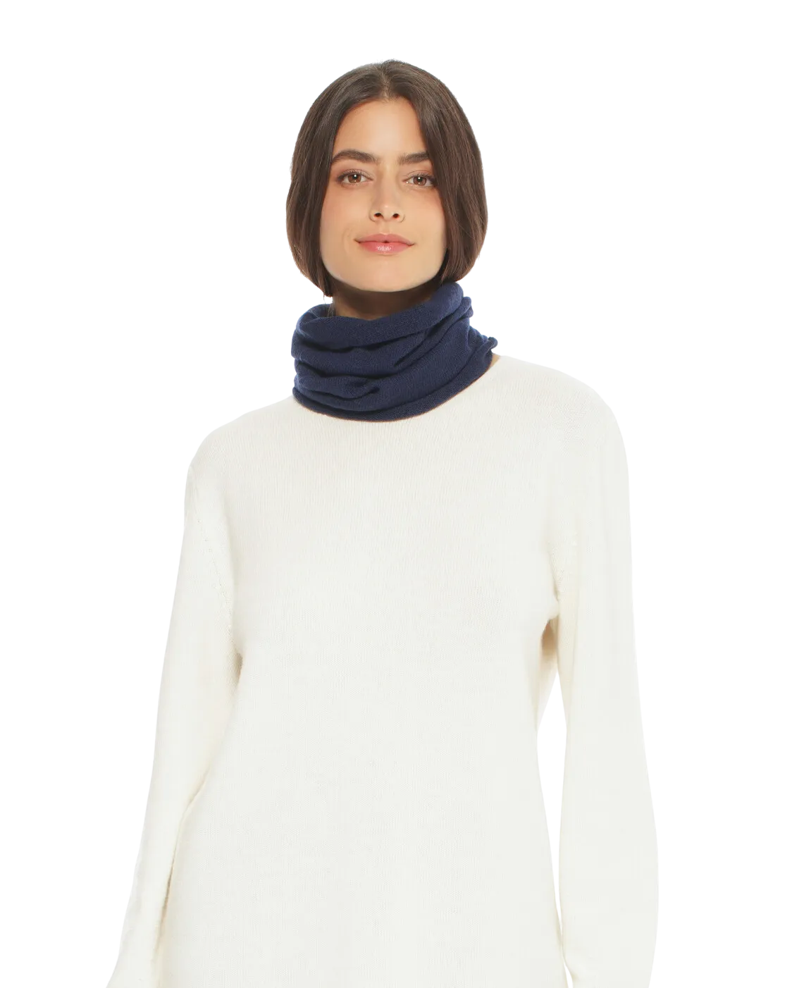 Women's Pure Cashmere Collar Scarf Blue