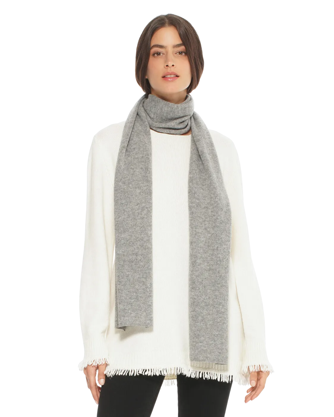 Womens's Pure Cashmere Maxi Scarf Medium Grey