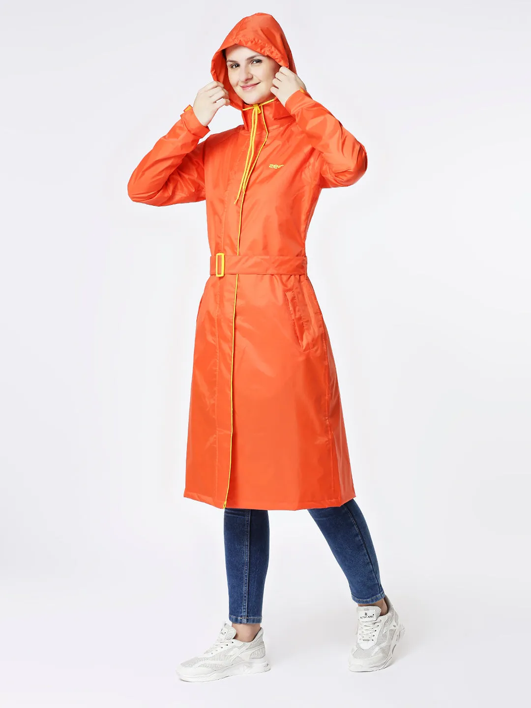 Zeel Diva Orange Trench Coat